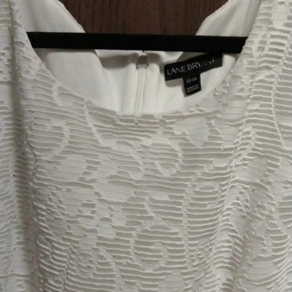 *FLAWED* Lane Bryant Sleeveless Floral Overlay Summer Dress - Picture 3 of 14